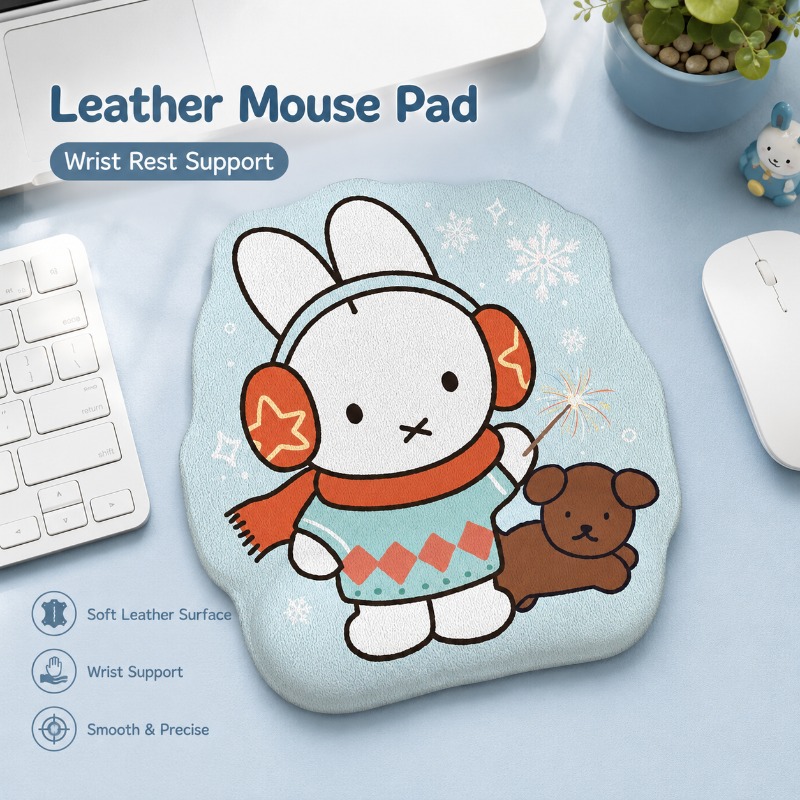 Laptop Editing Accessories - Mouse Pad de Couro Anime Miffy