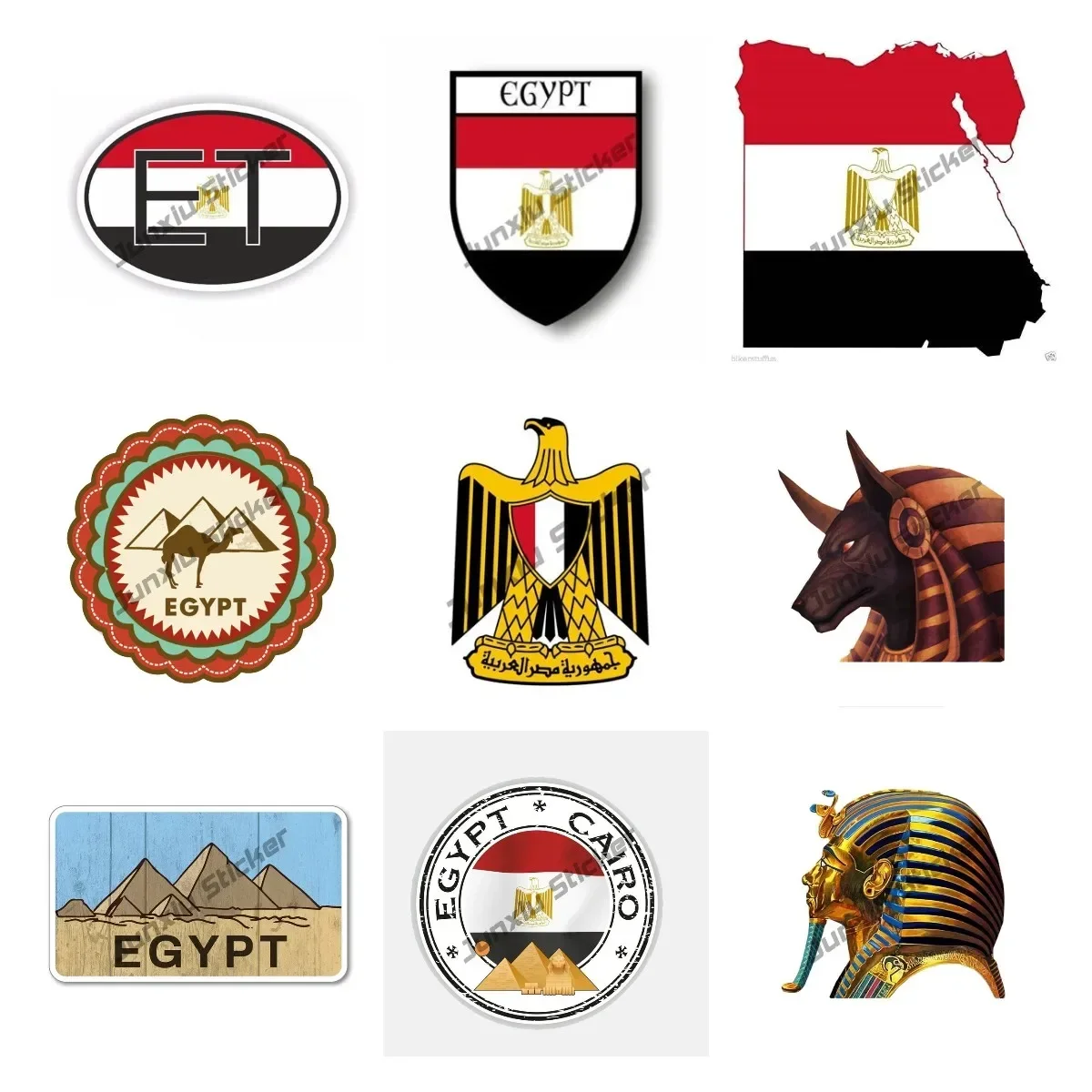 Laptop Accessories Egypt - Adesivo decalque bandeira do egito, pirâmide