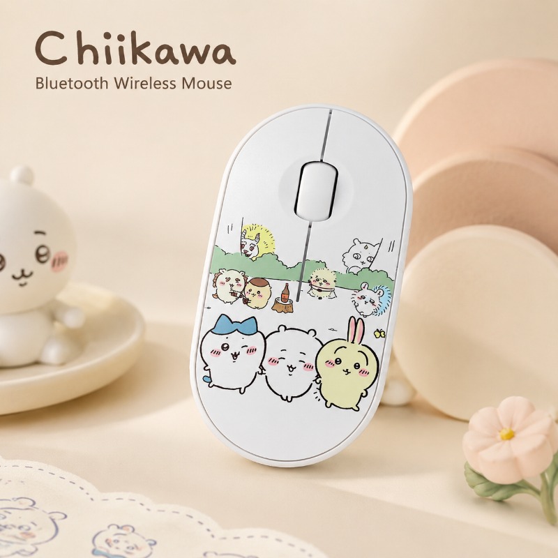 Laptop Editing Accessories - Mouse Sem Fio Bluetooth Chiikawa Fofo,