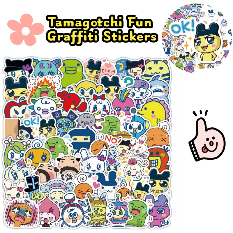 Laptop Editing Accessories - Adesivos Tamagotchi Japoneses, Animais Eletrônicos Mametchi