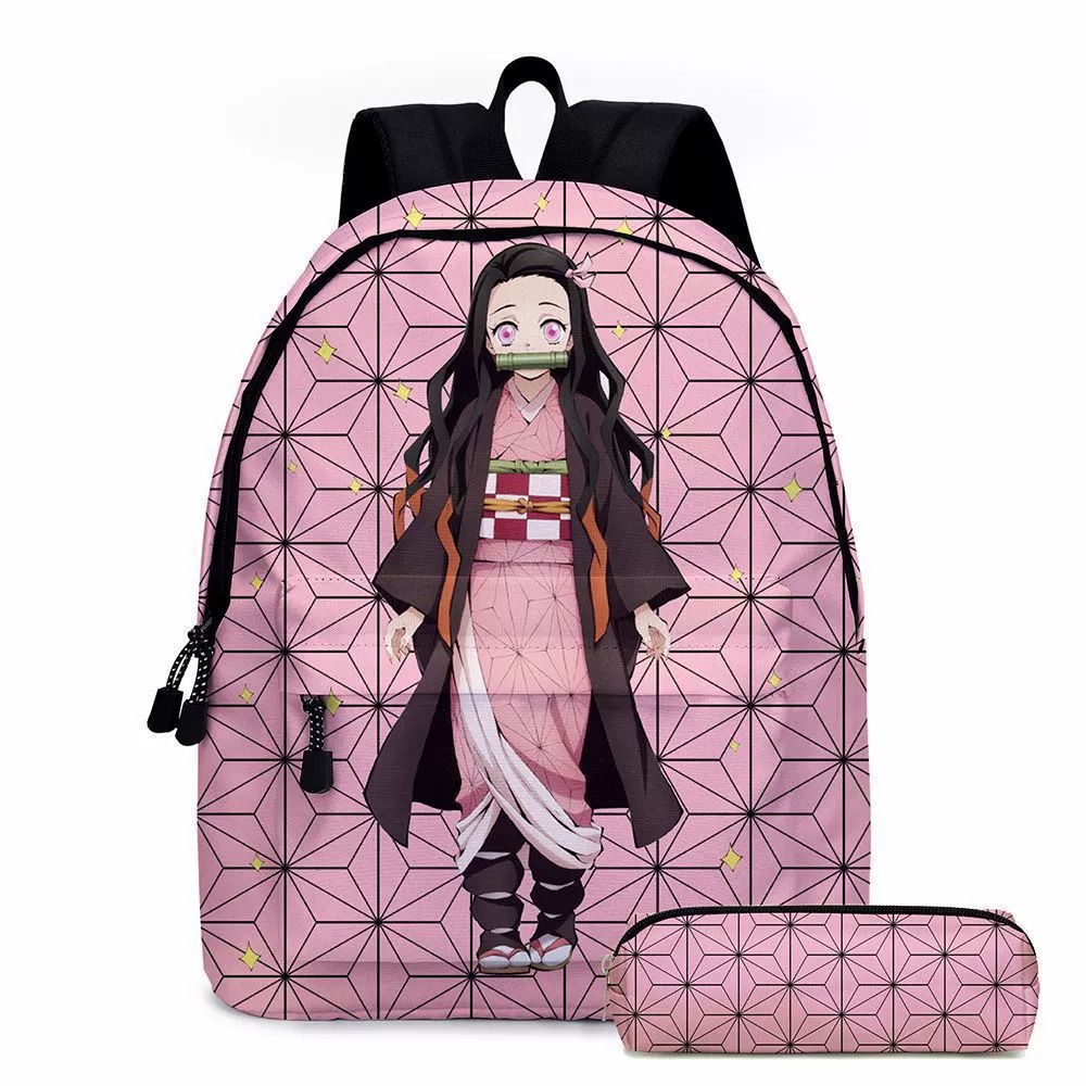 Laptop Accessories Organizer Bag - Mochila Anime Demon Slayer com Estojo