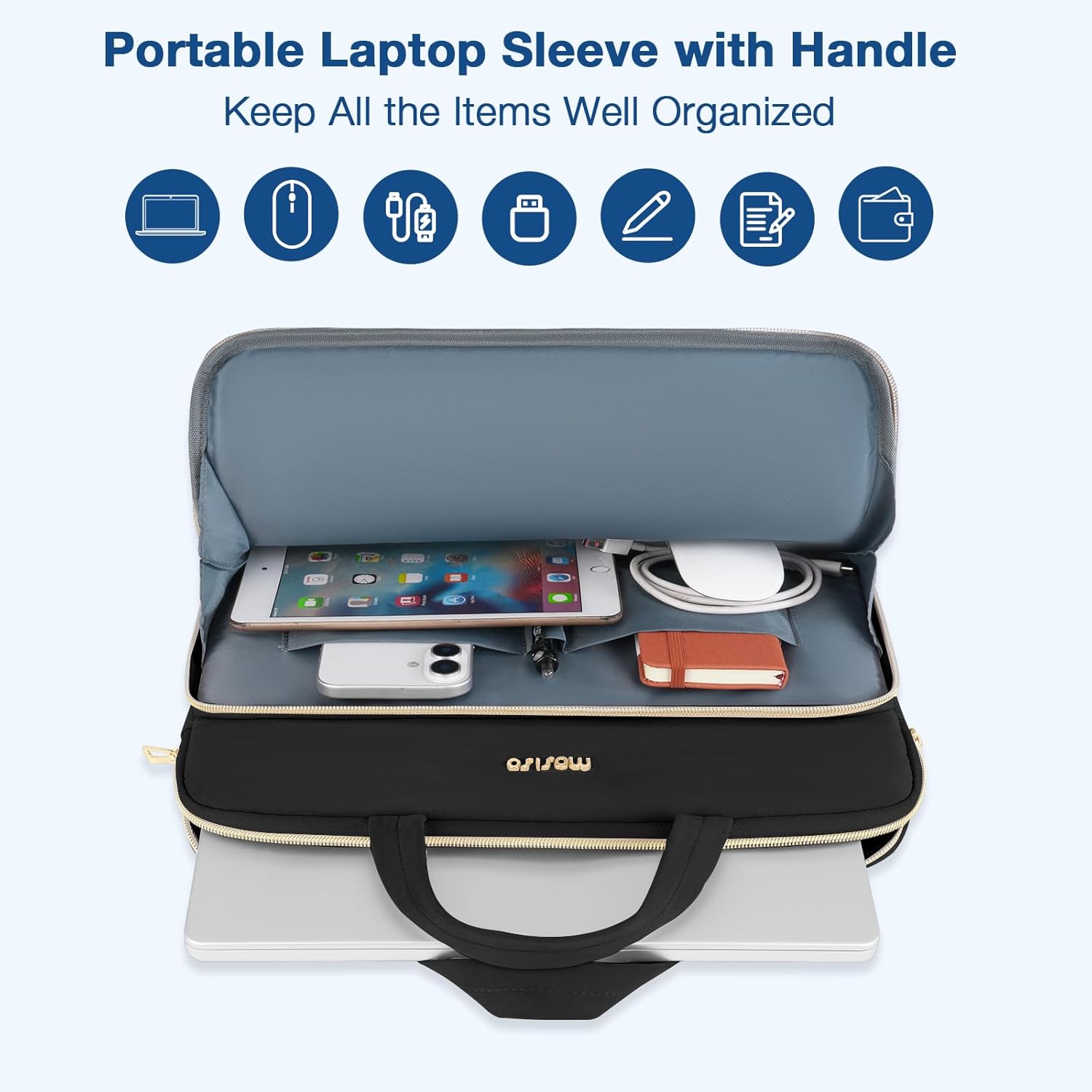 Mosiso capa para laptop, 16 po - Laptop Accessories Organizer Bag avaliação e preço