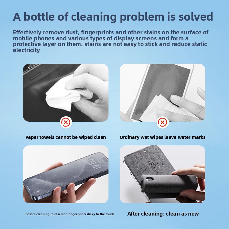 2 em 1 spray limpador de limpe - Screen Cleaning Kit avaliação e preço