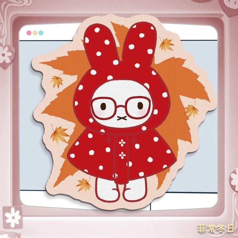 Mouse Pad de Couro Anime Miffy - Laptop Editing Accessories avaliação e preço