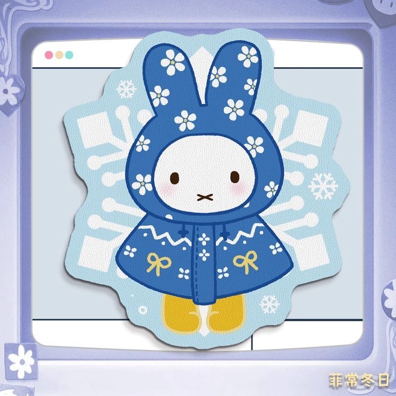 Mouse Pad de Couro Anime Miffy - Laptop Editing Accessories avaliação e preço