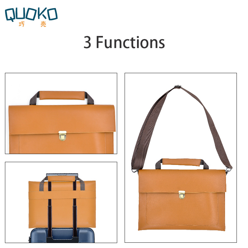 Bolsa de couro pu feminina par - Laptop Accessories Organizer Bag avaliação e preço