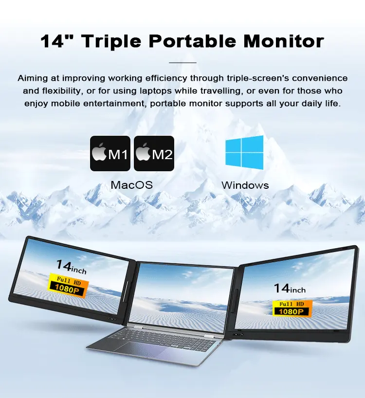 Monitor portátil triplo profis - Laptop Stand Portable avaliação e preço