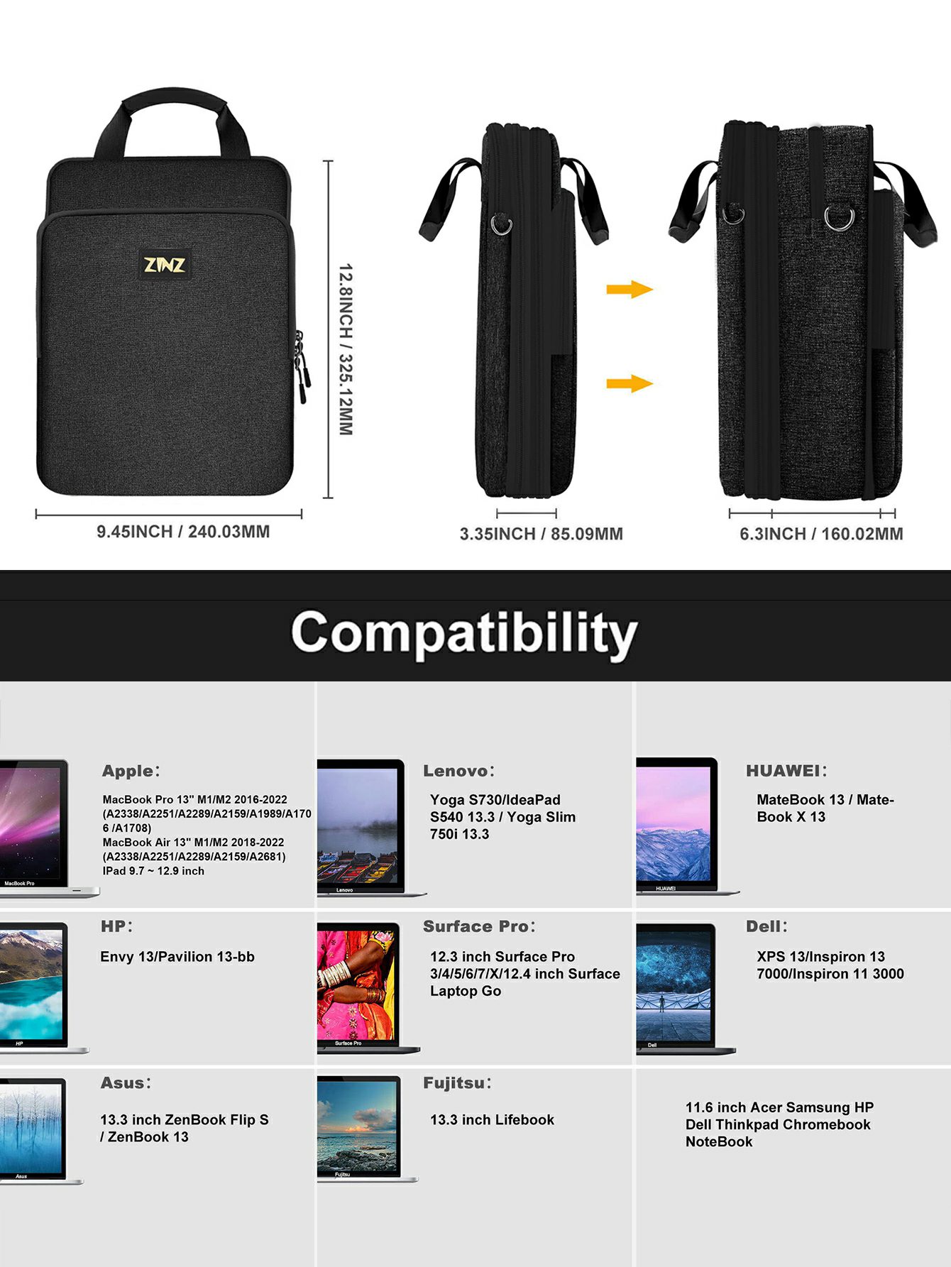 Bolsa de Ombro para Laptop com - Laptop Accessories Organizer Bag avaliação e preço