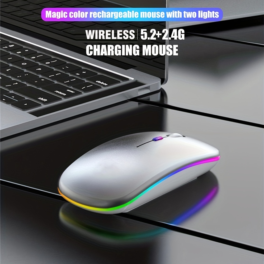Mouse sem fio rgb recarregável - Laptop Accessories Mouse avaliação e preço