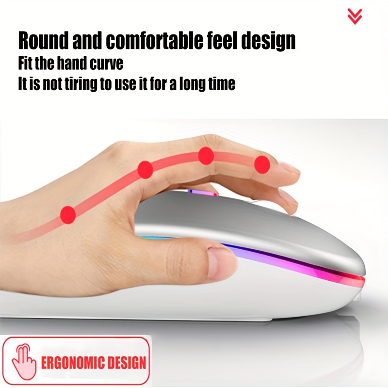 Mouse sem fio rgb recarregável - Laptop Accessories Mouse avaliação e preço
