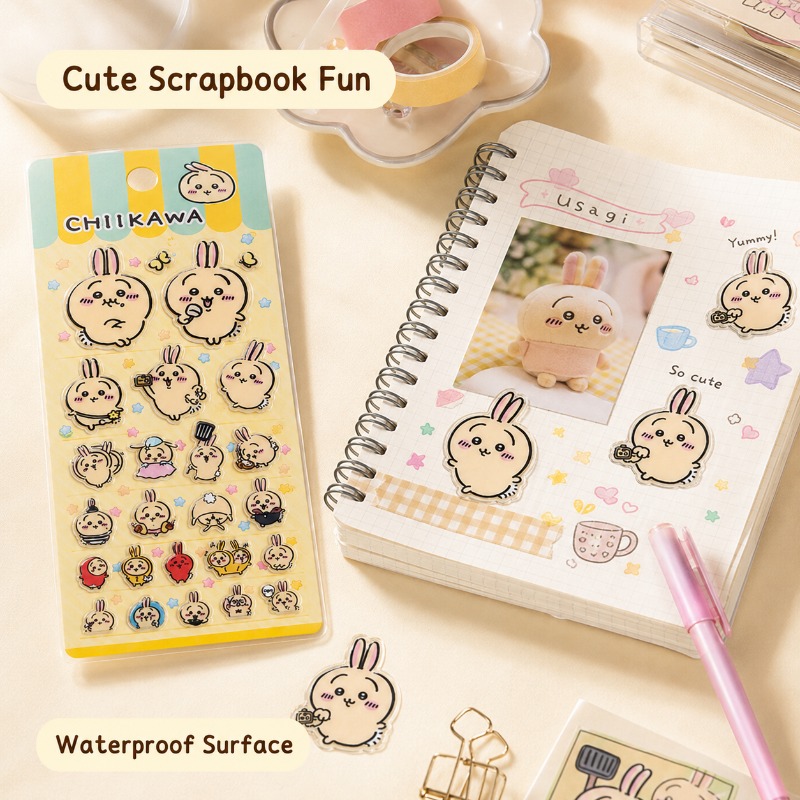 Adesivos 3D Chiikawa Usagi Fof - Laptop Editing Accessories avaliação e preço