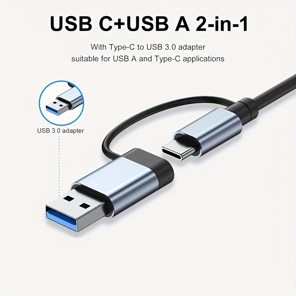 Hub USB3.0 2 em 1 com 7 Portas - Laptop Accessories Price avaliação e preço